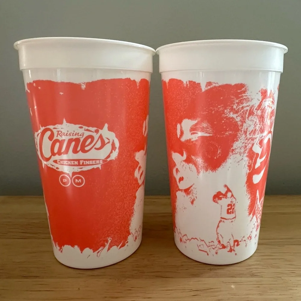 Lot of 2 2023‎ Raising Cane's Post Malone limited edition collector's 32 oz cups